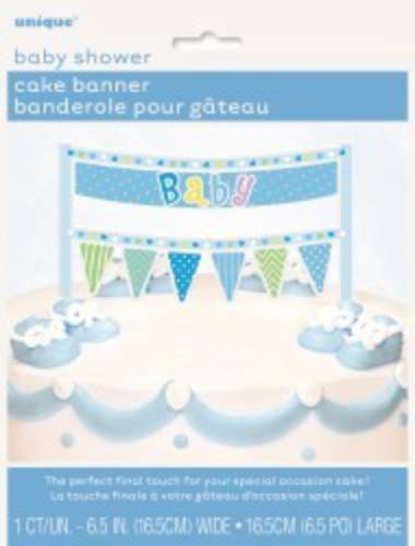 Cake Banner - Blue Baby Shower - Click Image to Close